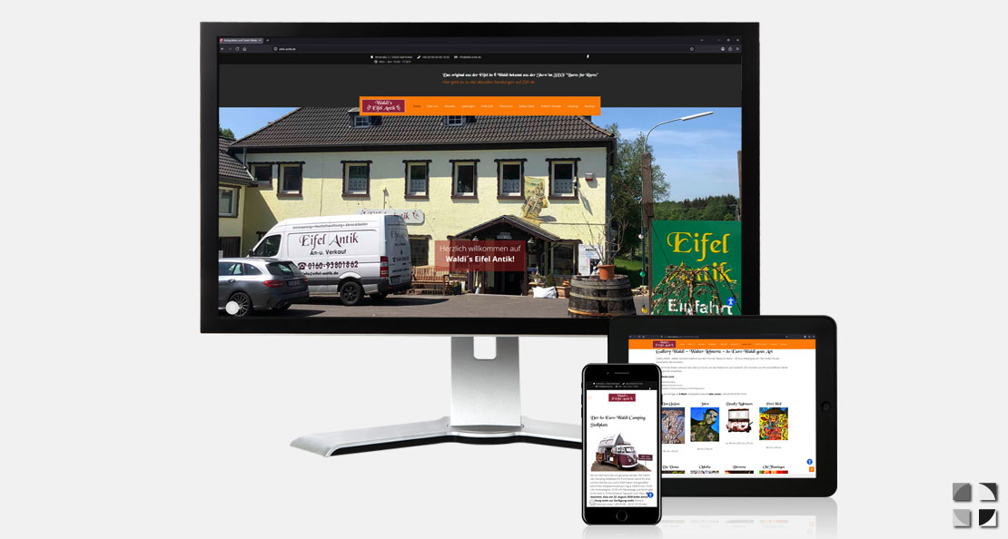 Website Redesign eifel-antik.de Waldi´s Eifel Antik - Bild